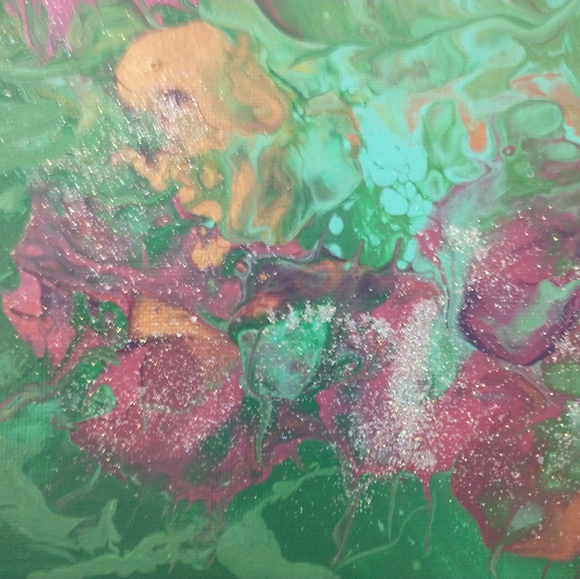 'Green Lei' DESIGNS BY SANDY, Acrylic Painting, Sealed, 9x12 - Picture 11 of 15